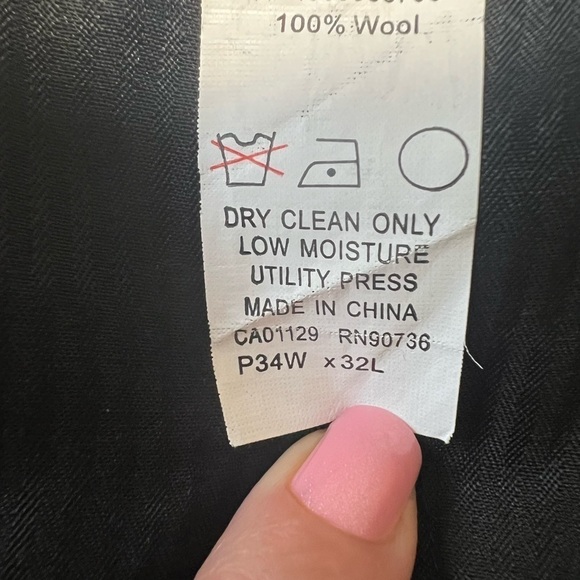 Calvin Klein Men’s Slim Fit 100% Wool Dress Pants Size 34 W 32 L - Picture 11 of 11